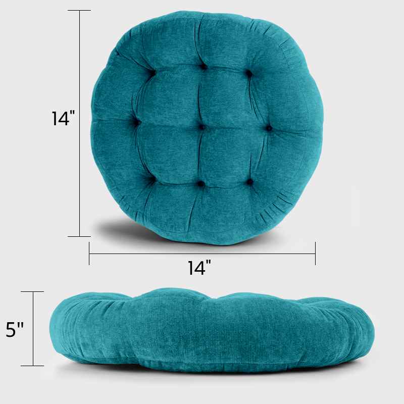 Grassy green Color Office Round Floor Cushion has many size selections. And it's soft to touch and as a lawn furniture cushion. | Rulaer
