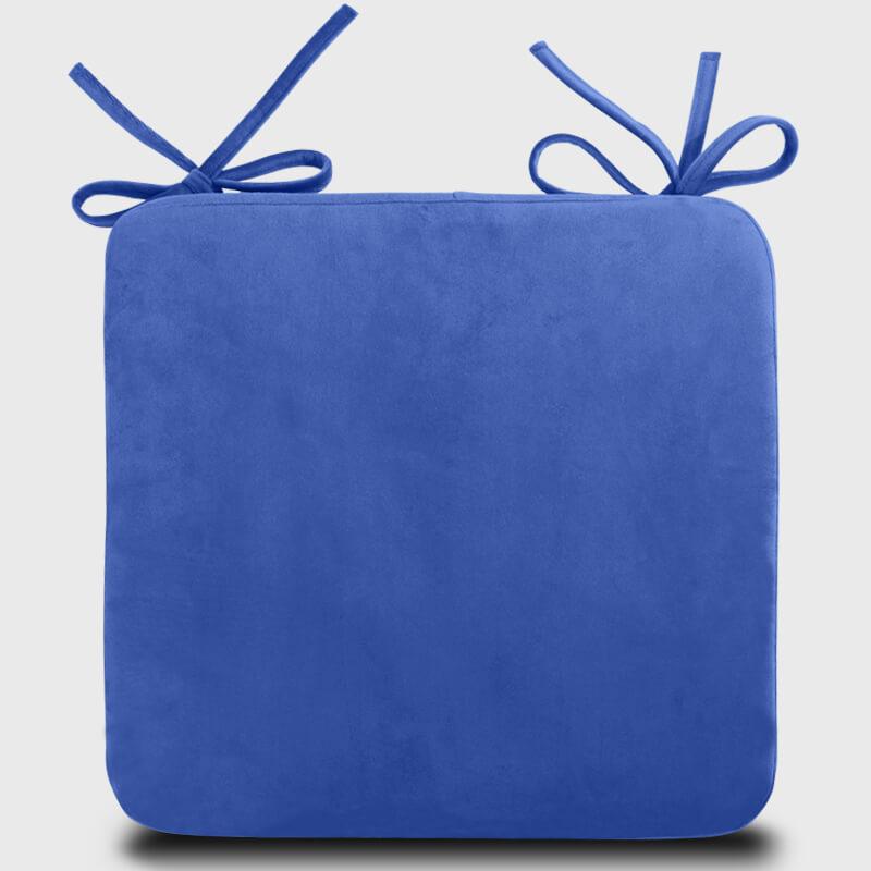 Kitchen Velvet Chair Cushions with Blue Color is a shining decor on your kitchen dining chairs | Rulaer