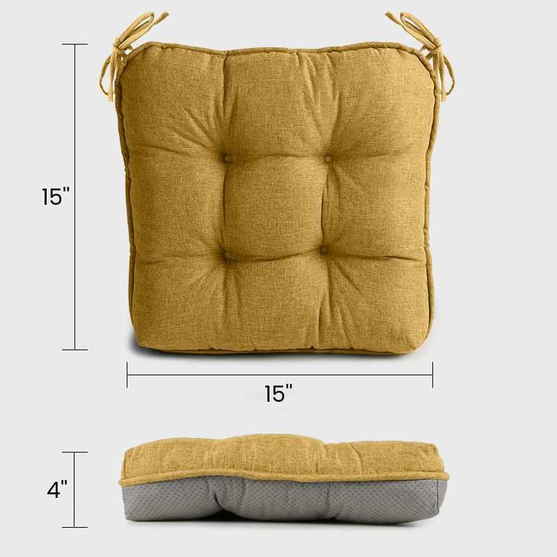 The size of Dinette Chair Cushions with Ties | Rulaer