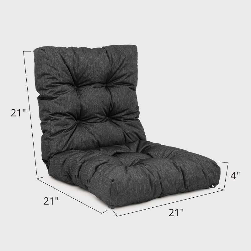 The size of Garden High Back Rocking Chair Cushion has high rebound sponge | Rulaer