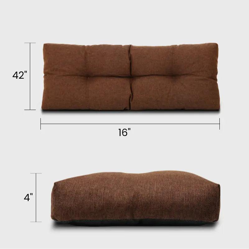 Indoor or Outdoor Non-Slip Tufted Patio Thick Soft Bench Mat with Deep brown Color has one size fits most bench | Rulaercushion