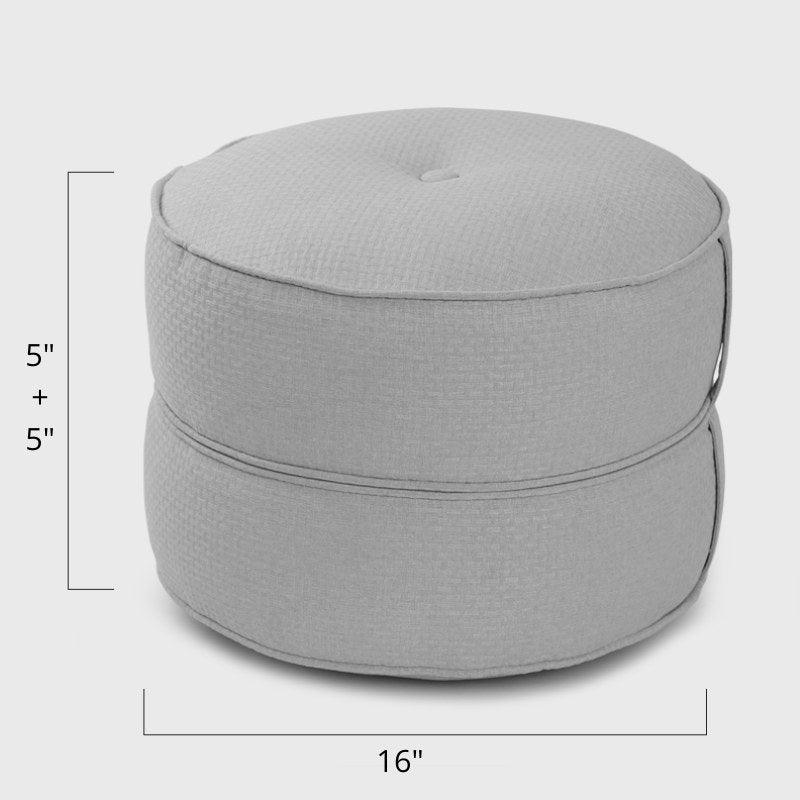 The size of Living Room Round Pouf Ottoman | Rulaer