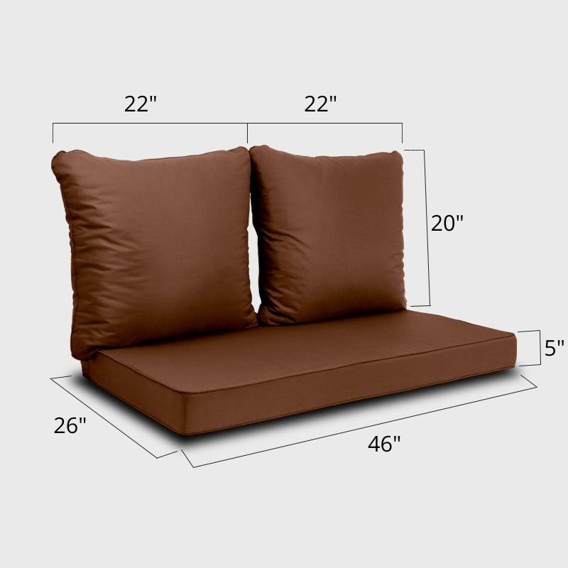 The size of Outdoor Waterproof Loveseat Cushions | Rulaer