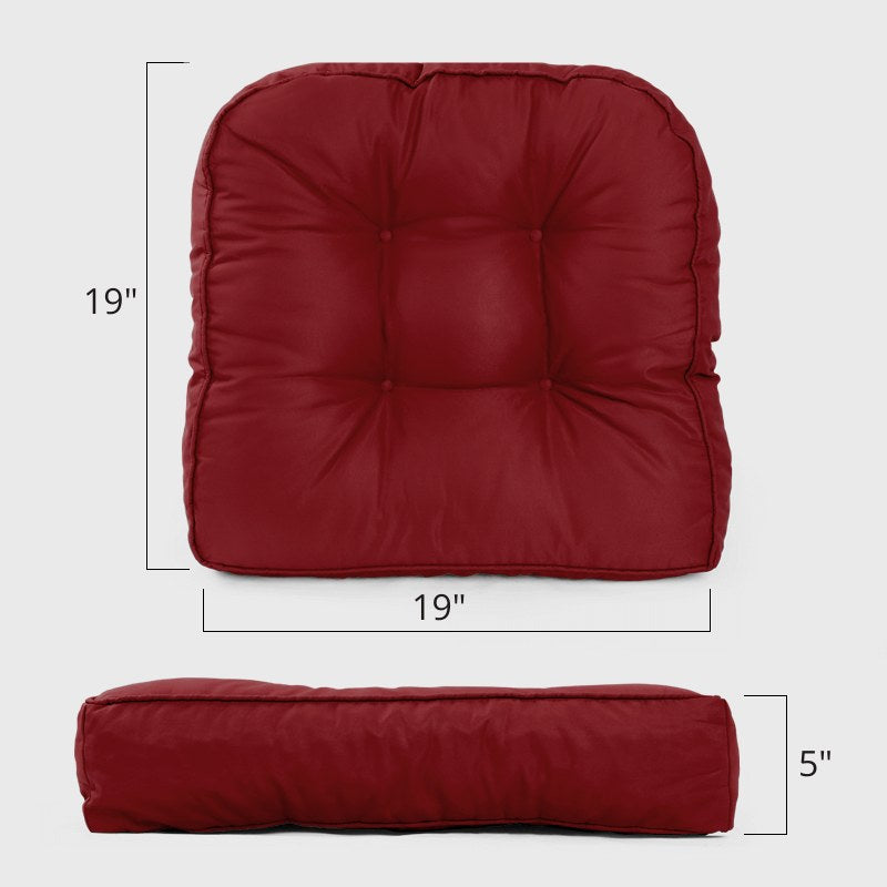 The size of Two Piece of Garden Waterproof Chair Cushions | Rulaer