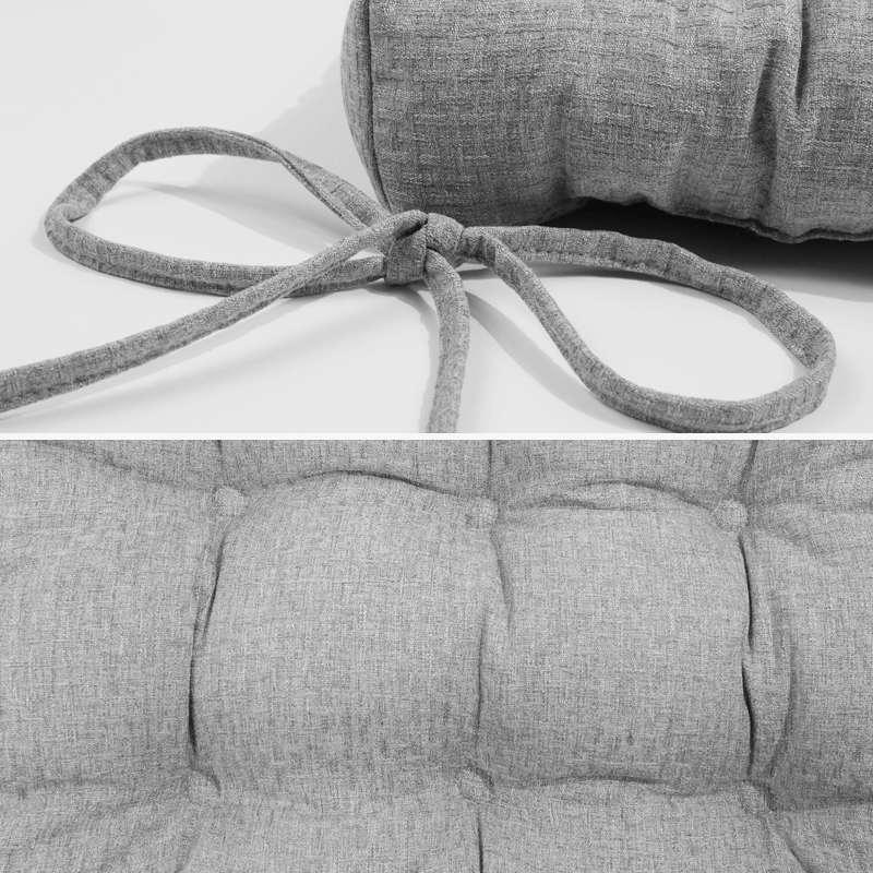 The ties and tufted details of Tufted Chair Cushions For Kitchen Chairs | Rulaer