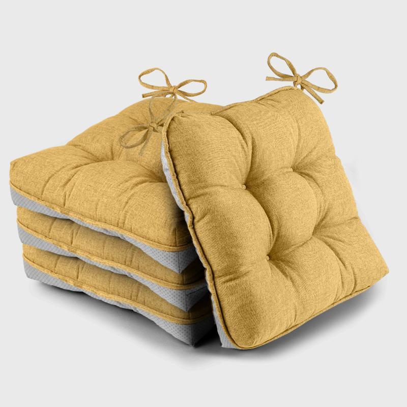 Turmeric Dinette Chair Cushions with Tie | Rulaer