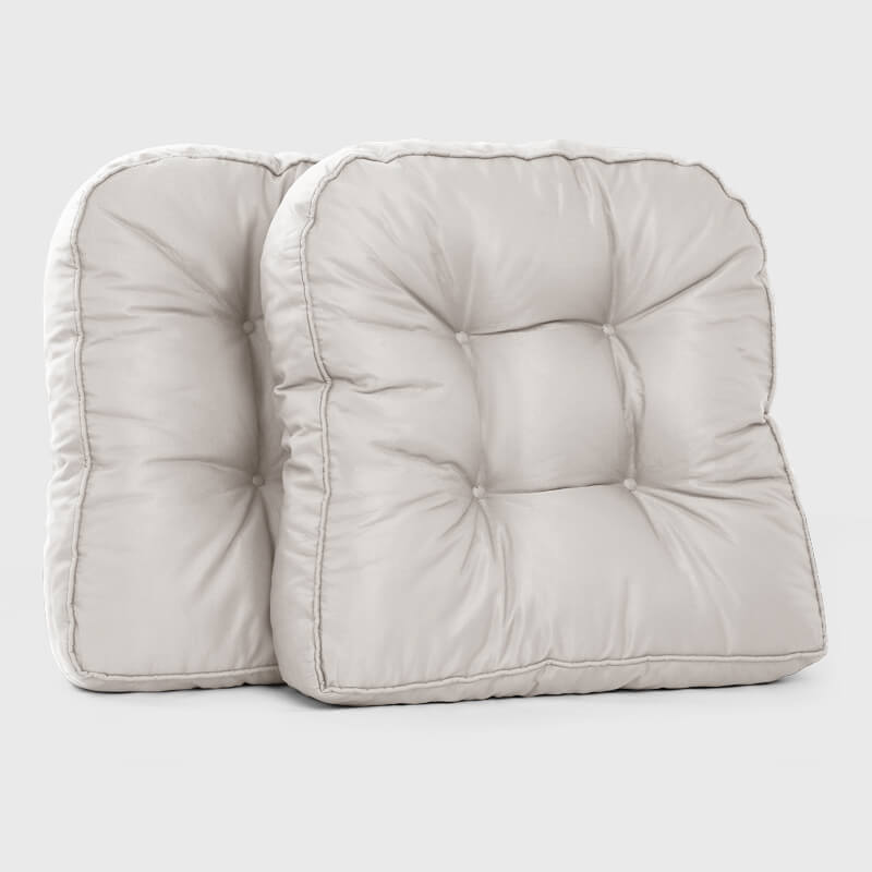 Two Ivory Piece of Garden Waterproof Chair Cushions are waterproof and durable | Rulaer