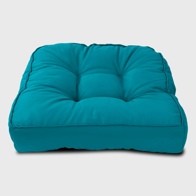 Two Peacock blue Piece of Garden Waterproof Chair Cushions are waterproof and durable | Rulaer