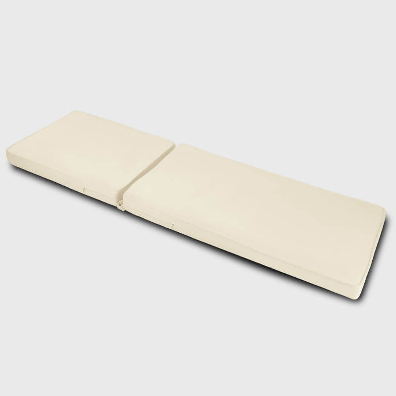 White Outdoor Waterproof Chaise Lounge Cushion is made of premium fabric | Rulaer cushion