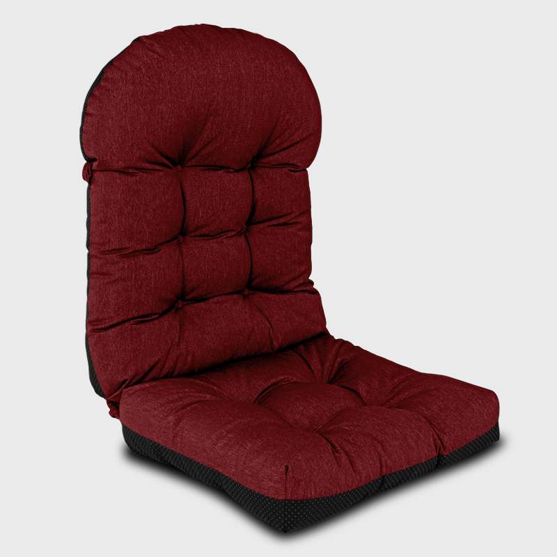 Wine Indoor Tufted High Back Chair Cushion could be used in garden rocking chair-Rulaer cushion