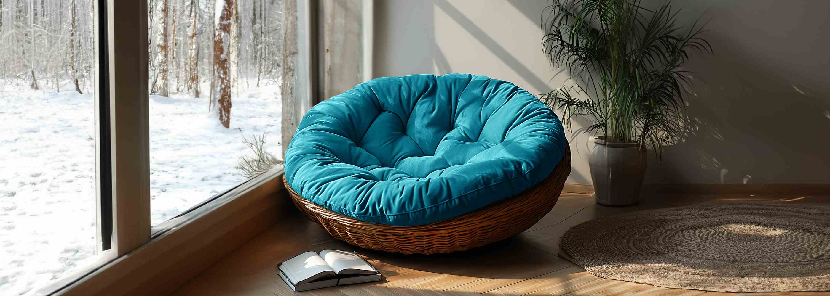 You could enjoy a book  with Outdoor Papasan Seat Cushion | Rulaer